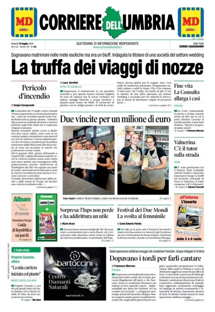 Prima-pagina-corriere umbria-del-2024-07-19